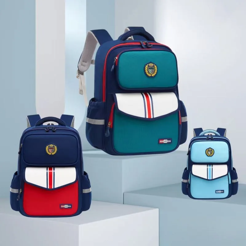 Large Capacity School Bag Boys Girls School Backpack Reflective Design Outdoor Travel Bag for Teenage Kids Child