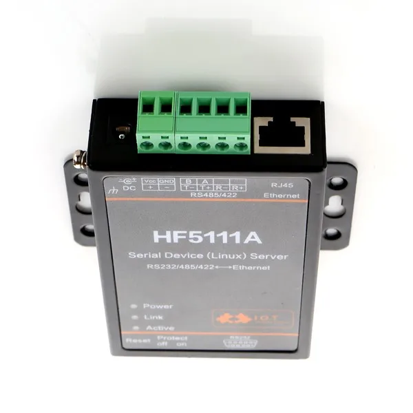 

HF5111A Industrial Modbus Serial RS232 RS485 RS422 to Ethernet Converter Device Modbus 2M Flash Cortex-M3 Connector