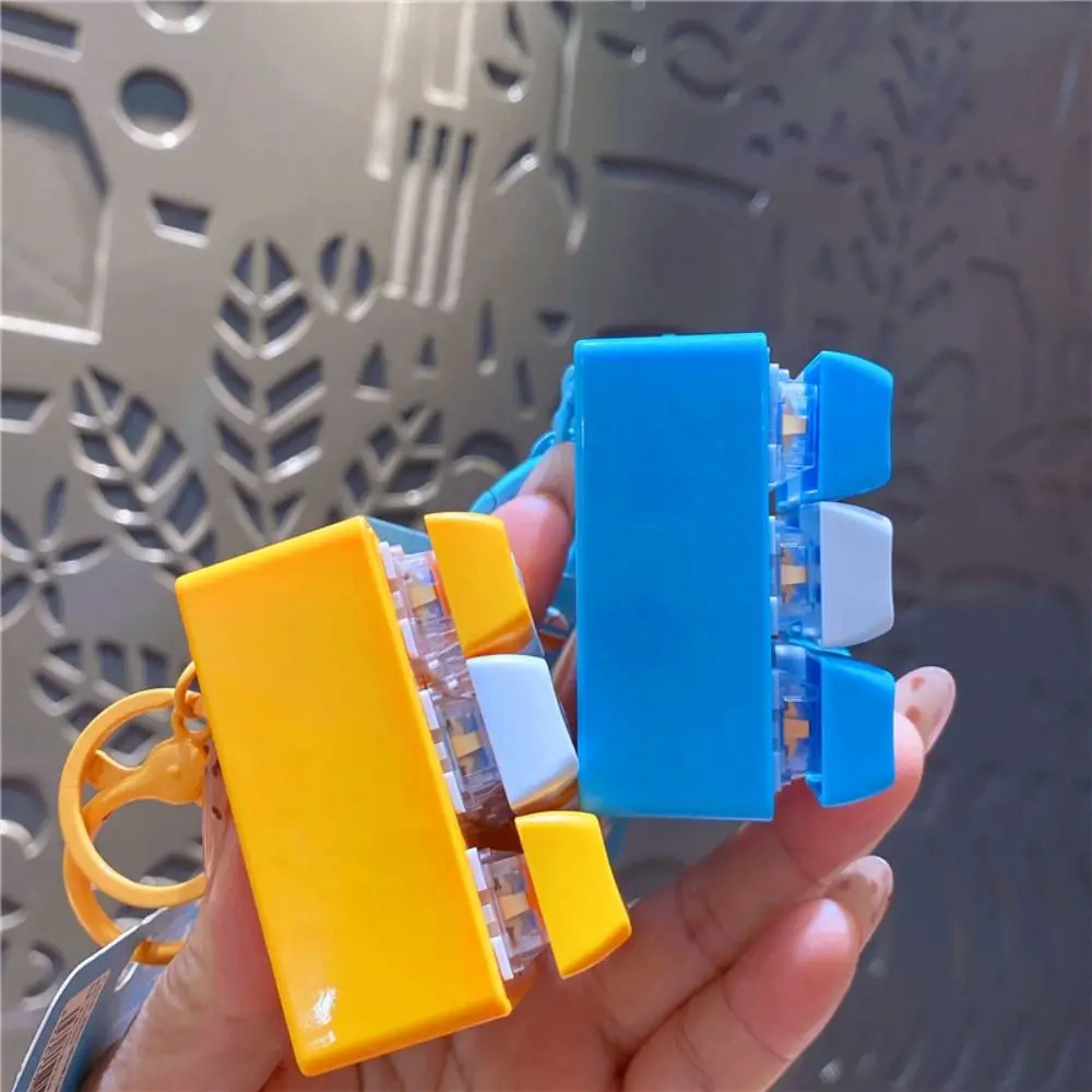 Relaxing Nine-square Fidget Keychain Cartoon DIY Keyboard Finger Keyboard Caps Relief Stress Keycap Clicker Car Bag Pendant