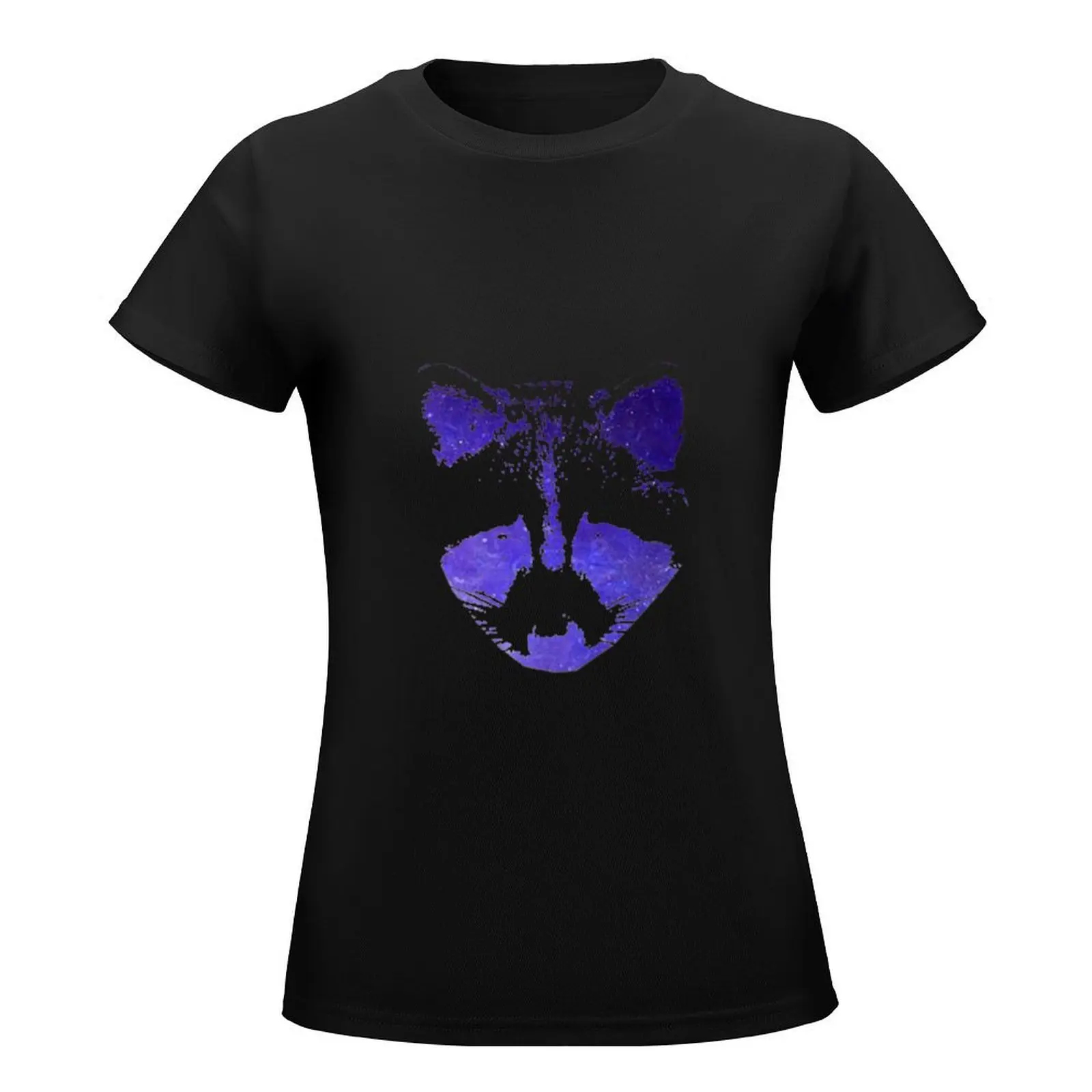 Cosmic Racoon T-Shirt customizeds funny graphics workout shirts for Women loose fit