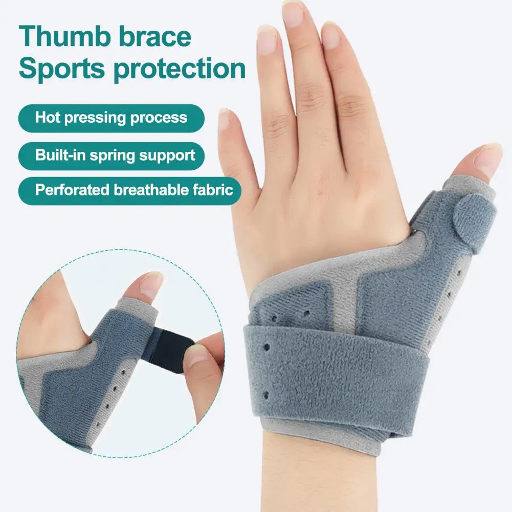 Sports Thumb Support Brace Built in Spring Finger Wrist Guard Thumb Spica Splint for Pain Relief Thumb Protector