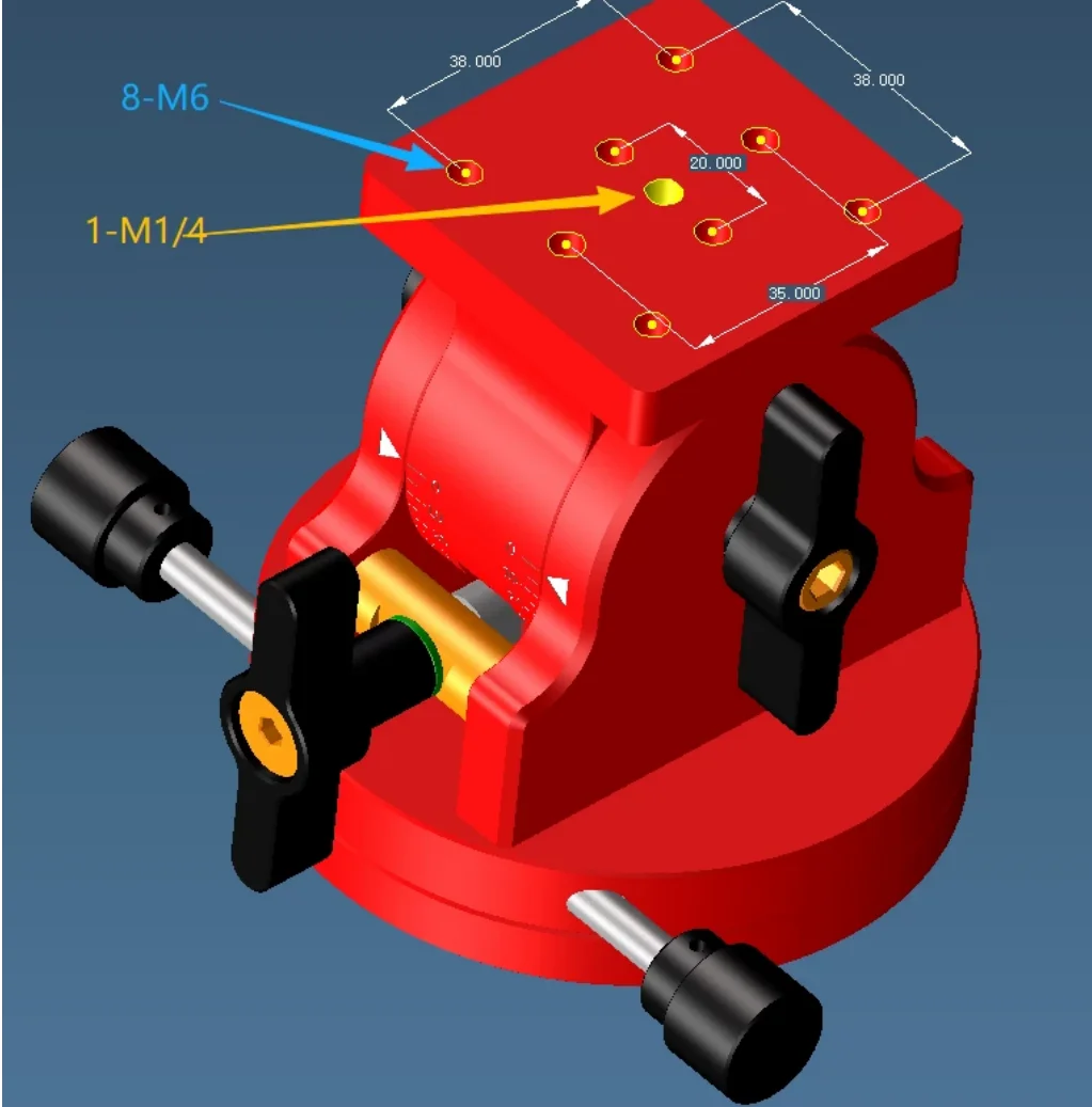 Heavy Duty Latitude Adjustable Base with Dovetail Plate for Star Tracker Astrophotography