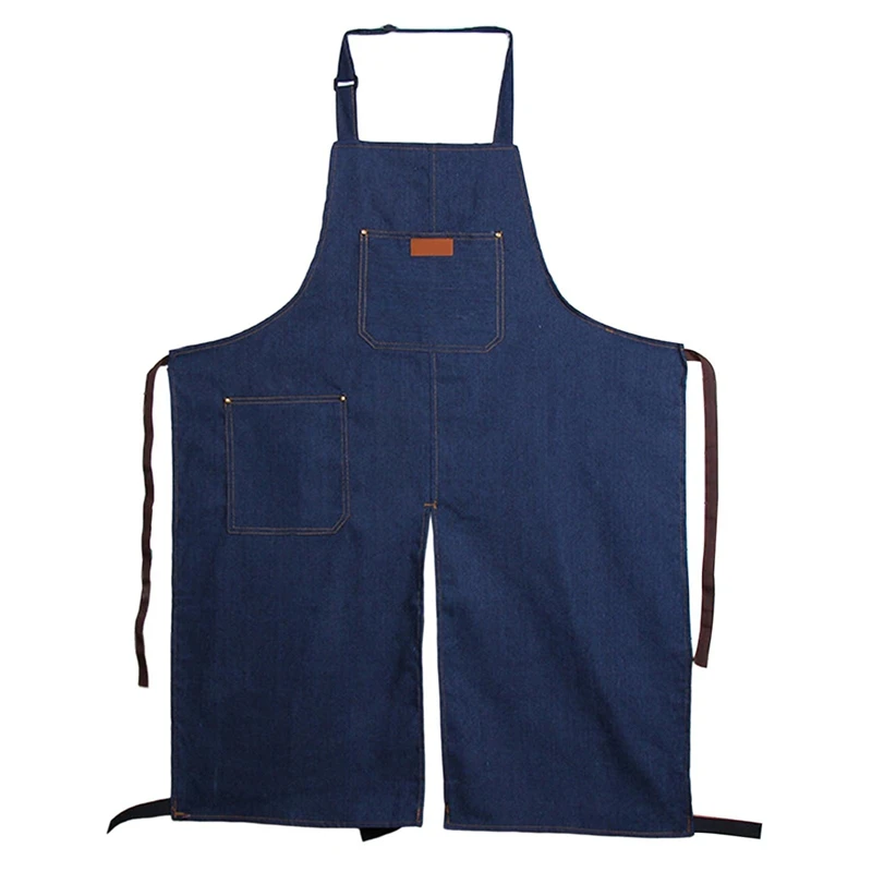 Adjustable Split Leg Pottery Apron With Pocket DIY Ceramic Sculpture Mud-Retaining Overalls