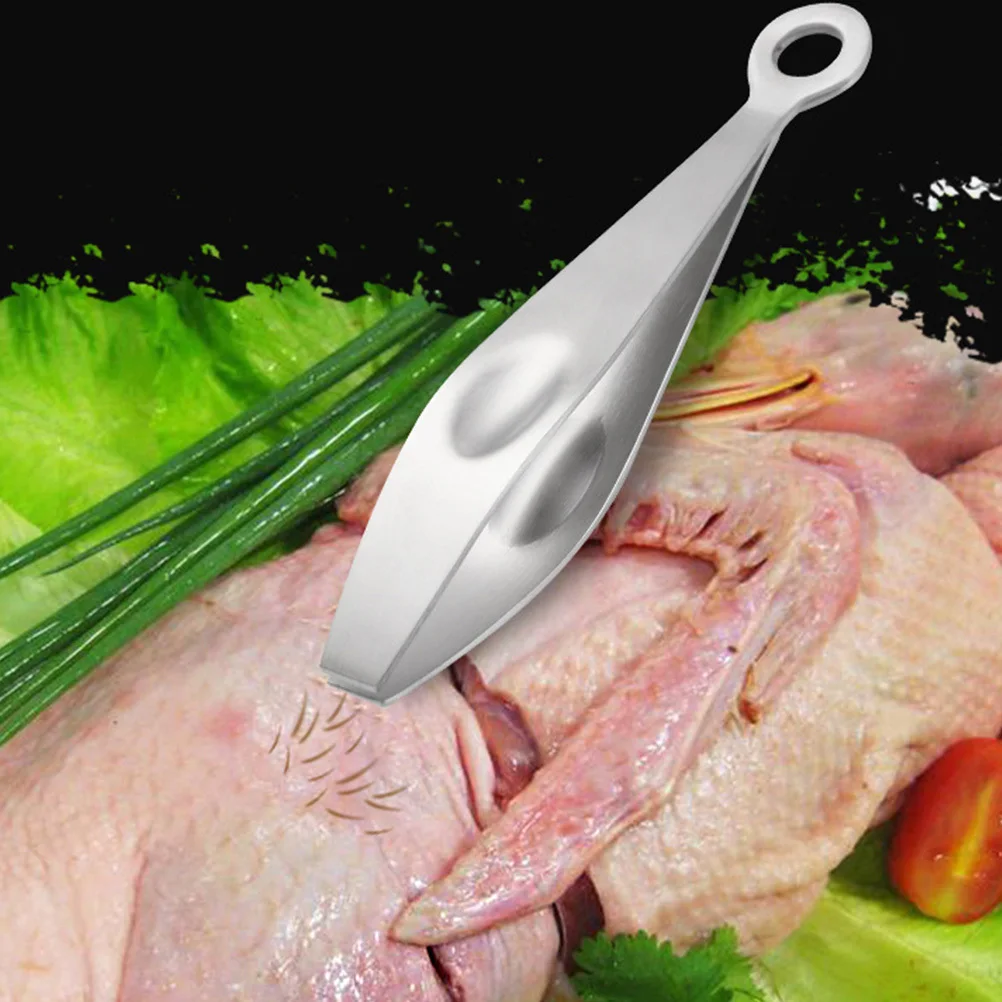 

3Pcs Pig Hair Tweezers Stainless Steel Fish Bone Pliers Poultry Hair Removing Tool Kitchen Gadget Durable Fish Bone Tweezers