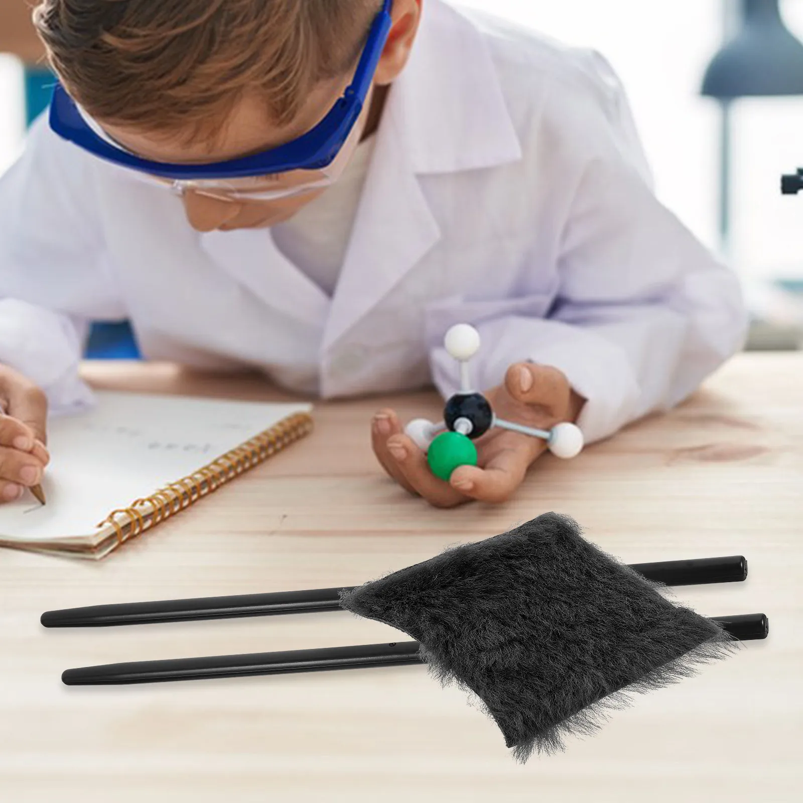 

1 Set Friction Electrostatic Experiment Equipment Organic Glass Lint Static Electricity Learning Kit Junior High School Teaching