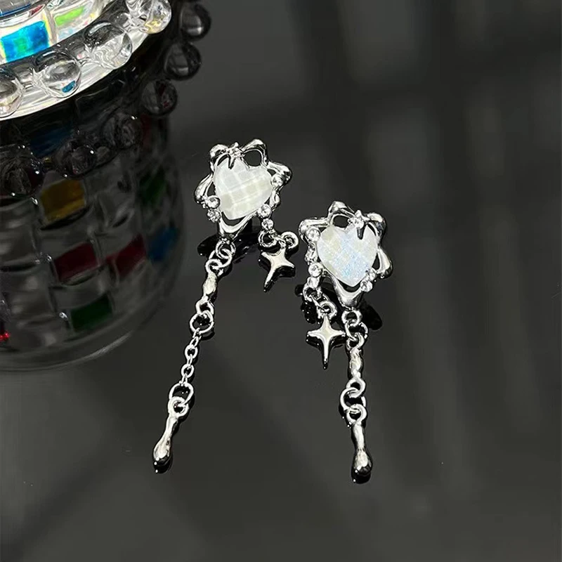 Fashion Love Tassel Star Earrings For Women Sweet Design Senior Sense of Fashion Personality Earring Party Jewelry Gifts 2025