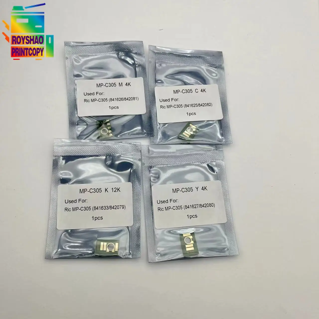 4PCS Compatible Toner Cartridge Reset Chip for Ricoh Aficio MPC 305spf MP C MP C305 305 305 841625 26 27 33 842079 80 81 82