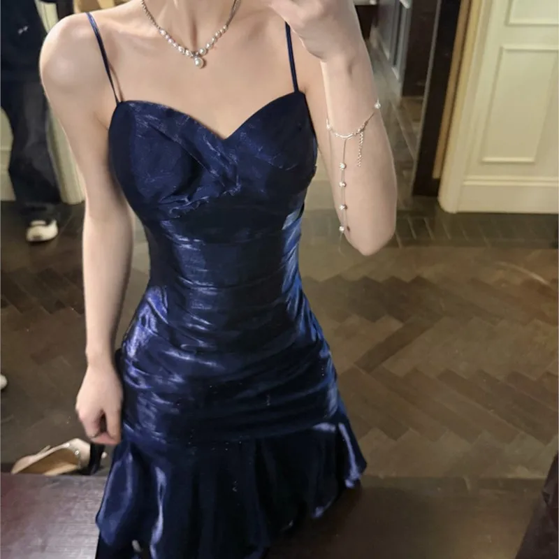 Yuji ruffled light luxury and niche birthday dress for coming-of-age gifts