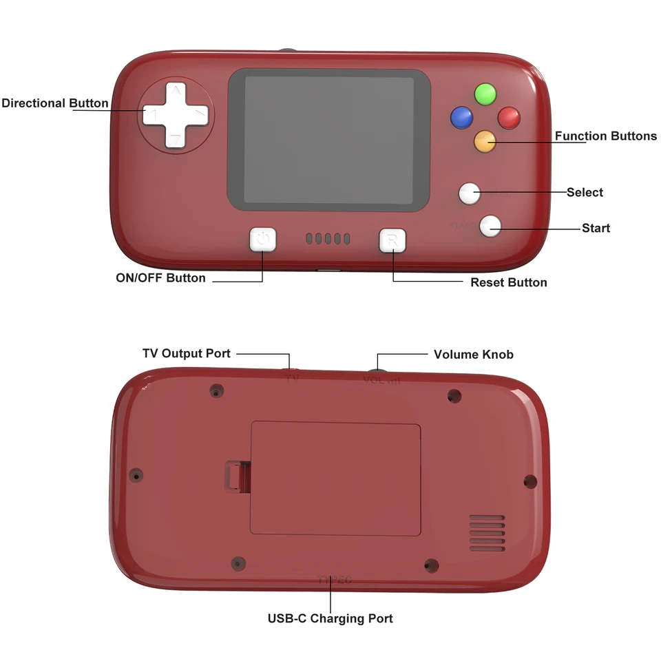 GAMINJA GC76 400-in-1 Classic Handheld Game Console 2.8