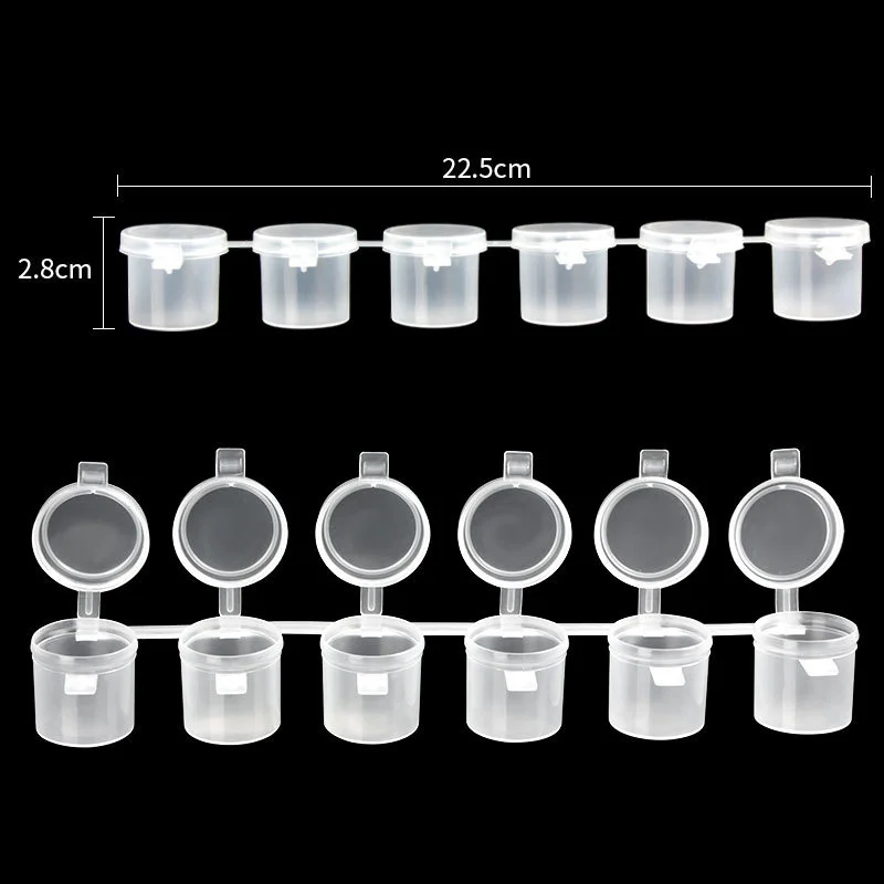 뜨거운 5 개 10ml 6 관절 안료 컨테이너 상자 그림 아크릴 페인트 용품 그리기 미술 학교