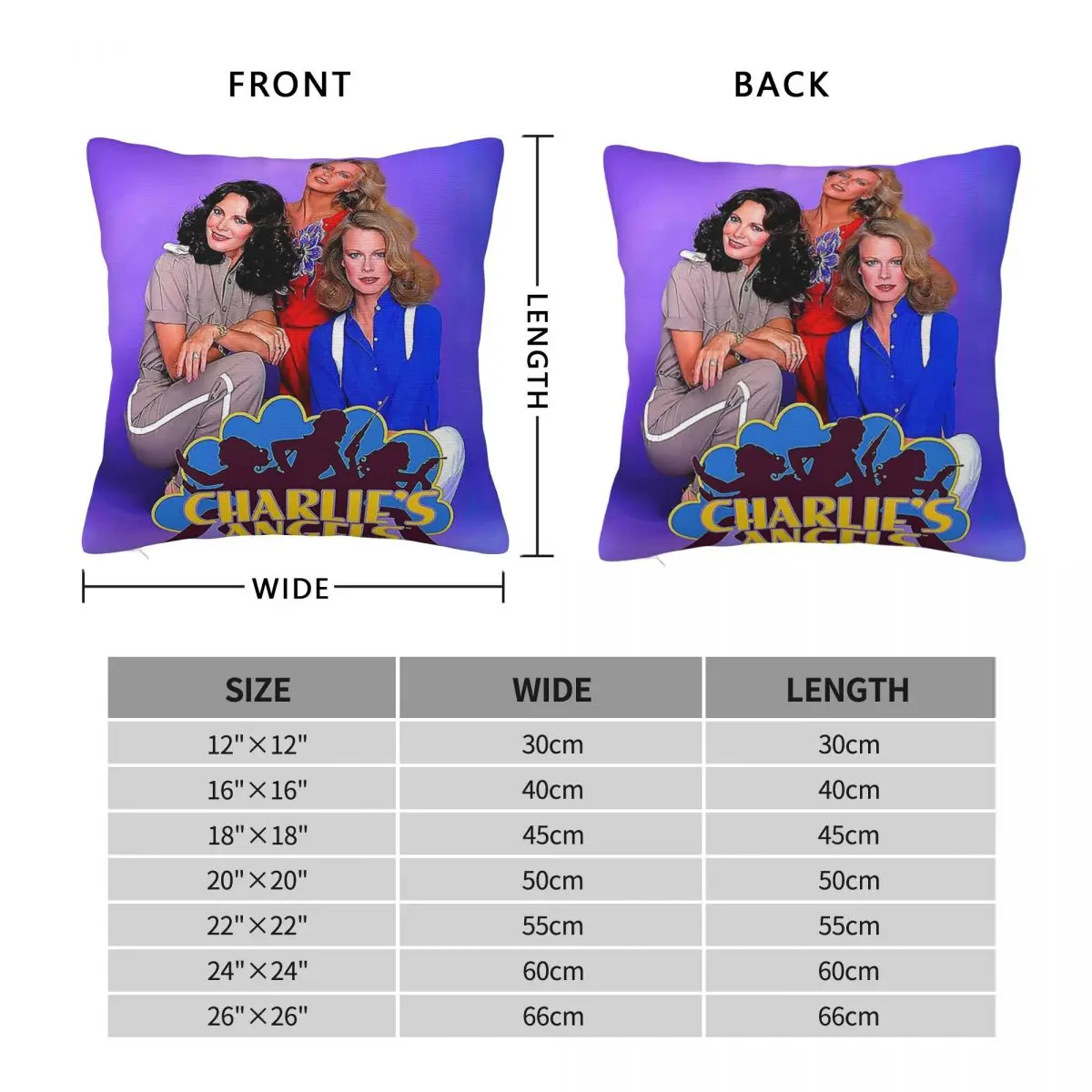 Charlie's Angels Season 4 Square Pillowcase Polyester Linen Velvet Printed Zip Decorative Pillow Case Home Cushion Cover