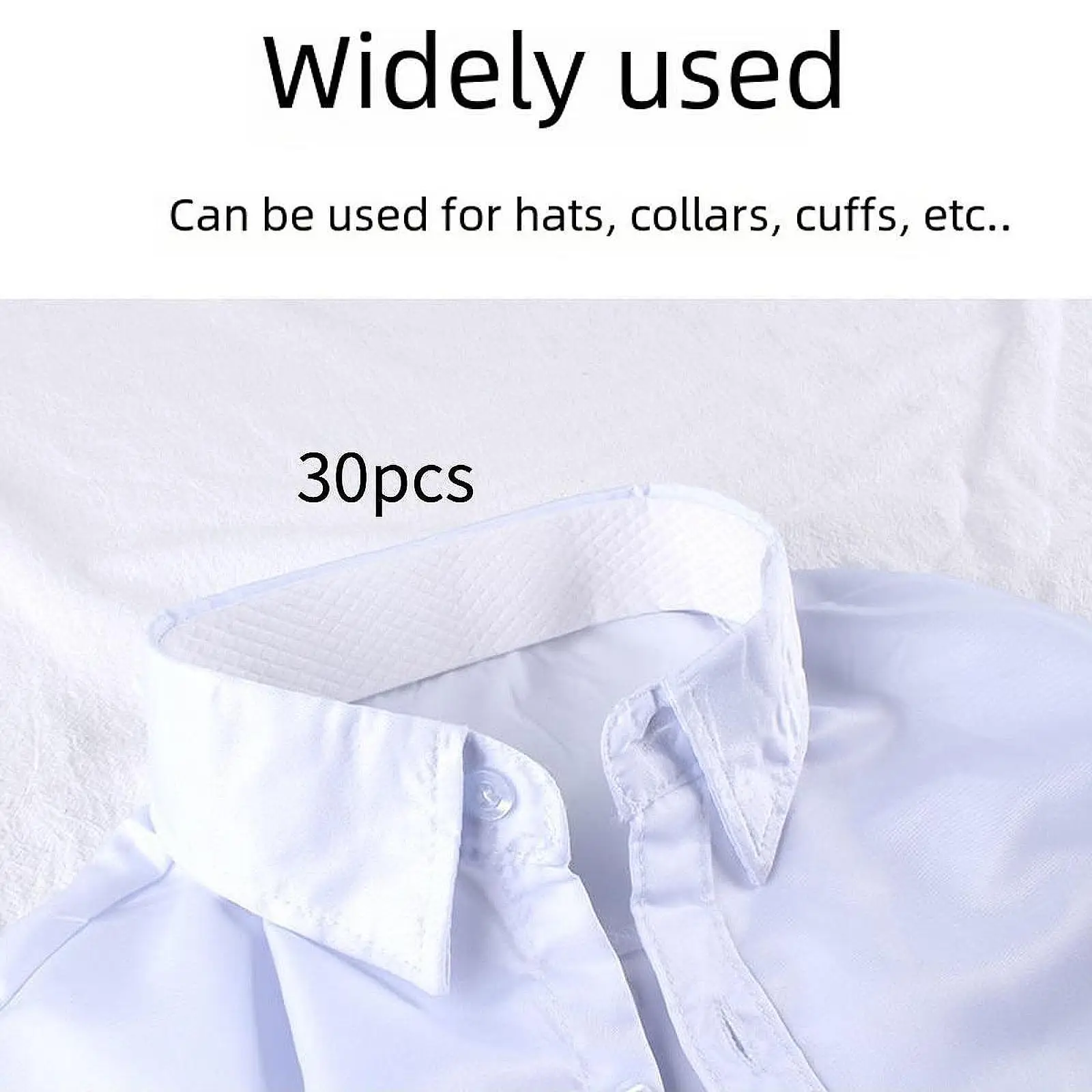 30x แผ่นซับเหงื่อแบบใช้แล้วทิ้งสําหรับ Travel Eve Meetings Neck Liner Pads