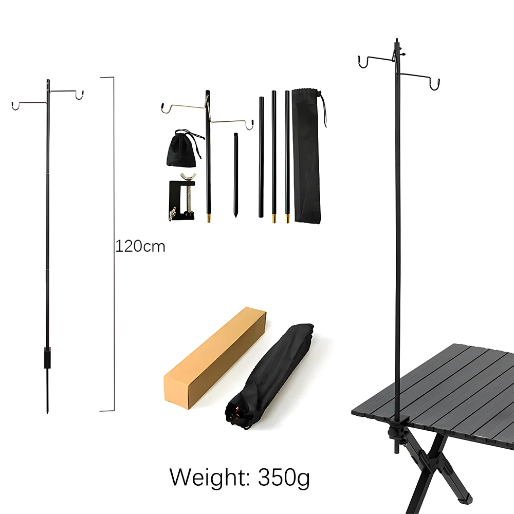 Outdoor Camping Light Pole Portable Folding Aluminum Alloy Camping Light Frame Fishing Wildlife Table Fixed Light Frame