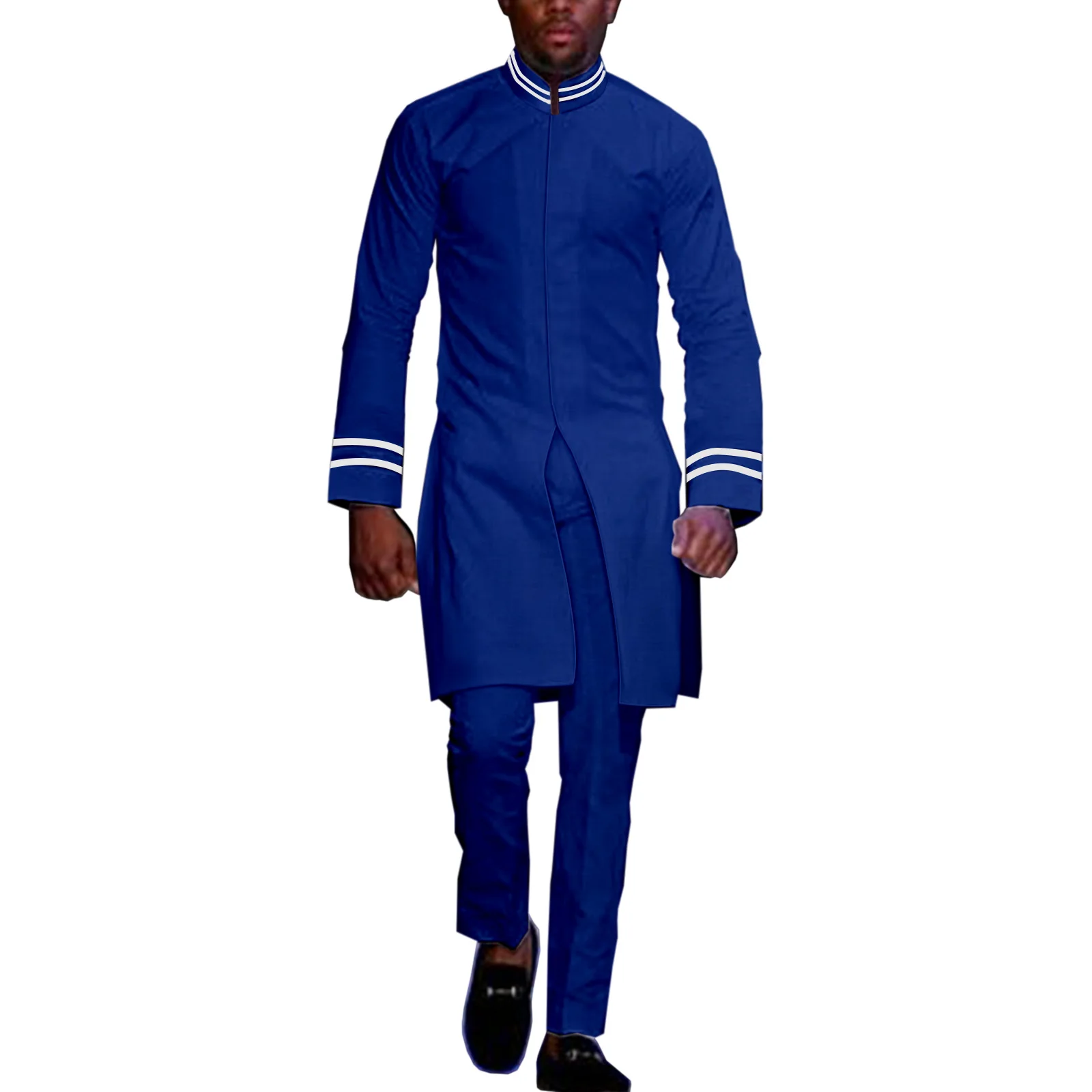 Traje africano SEA & ALP para hombre, ropa tradicional Dashiki, camisa de manga larga, pantalones, trajes, atuendo Formal, 2 piezas
