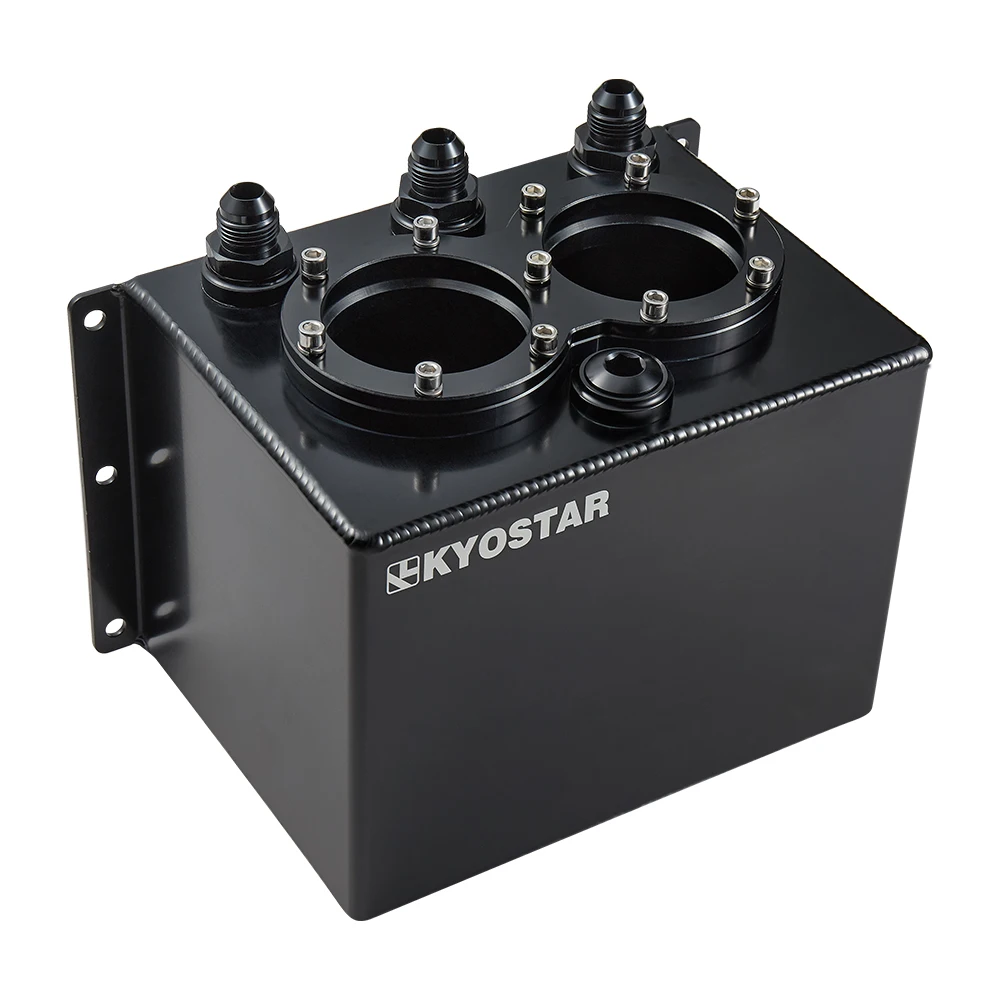 Universal High Quality Fuel Tank For 044 Fuel Pump KYOSTAR 3L Aluminum Dual Fuel Surge Tank