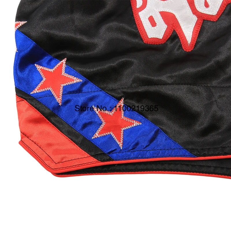 Short Muay Thai Stylish Embroidery Boxing Shorts Adults Kids Gym Martial Arts MMA Clothes Men Women Fighter Kickboxing Shorts