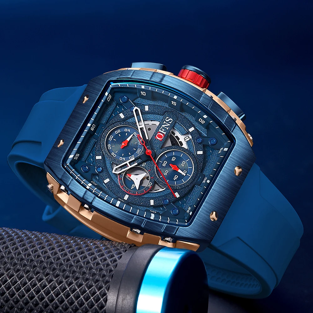 Jam Tangan Pria Quartz Mewah 2025 Mirip Richard Tonneau, Desain Pagani, Tali Karet, Tahan Air, Reloj Hombre