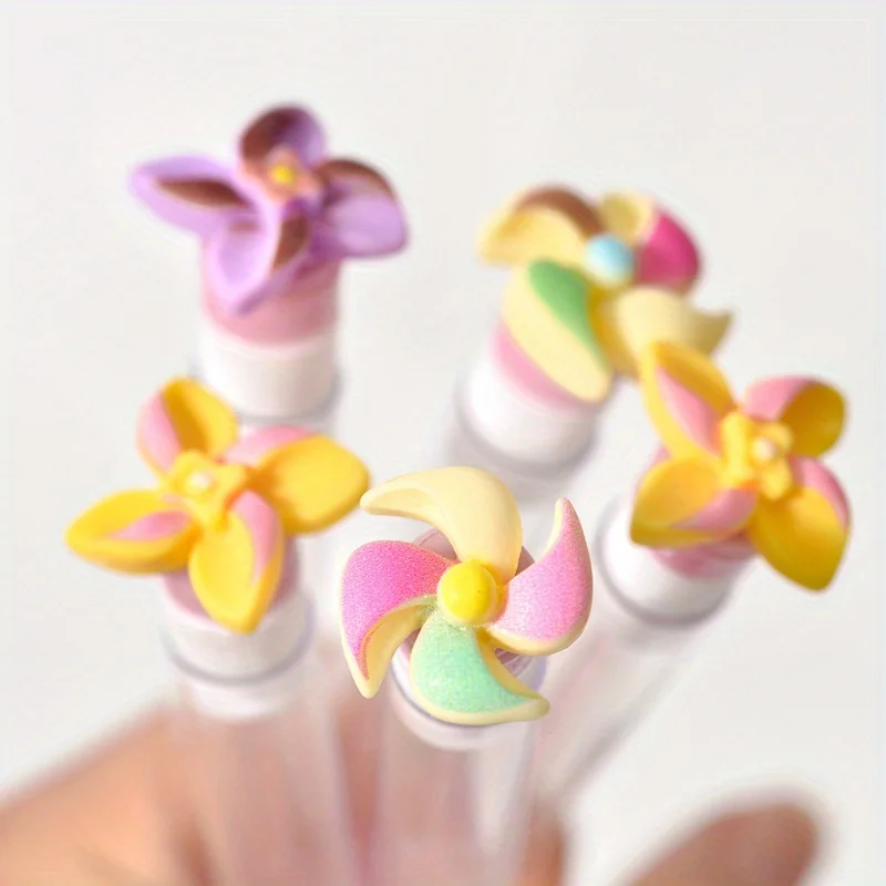 فرشاة حواجب على شكل طاحونة هوائية، رأس حلزوني قابل للانحناء، محمول في عبوة أنبوبية فردية #4