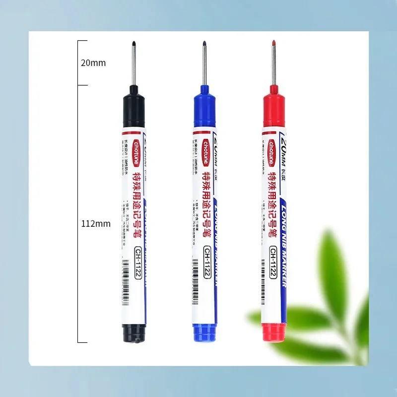 4/5Pcs/Set Long Head Markers Bathroom Woodworking Decoration Multi-purpose Deep Hole Marker Pens Red/Black/Blue/Green/White Ink