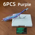6 piezas moradas