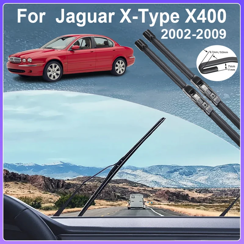 

Car Windscreen Wipers For Jaguar X Type X400 parts Car Accessories 2002~2009 Rubber Window Windshield Wipers Blades Rain Brushes