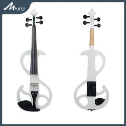 Full Size Silent Violin Bright Sound 4/4 Electric Fiddle Student Standard Violin Outfit  Entry Level Violin With Bow &Carry Case