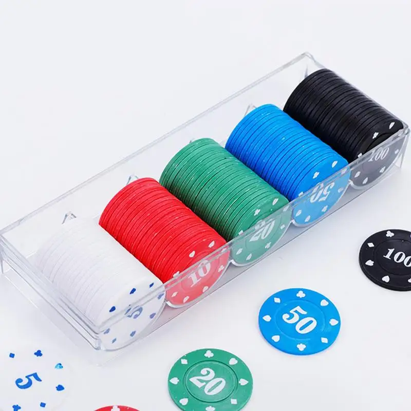 Card Game Chips Set 100pcs Digital Poker Chips With Flexibility And Durability Board Games Chips Classic Chips Available For