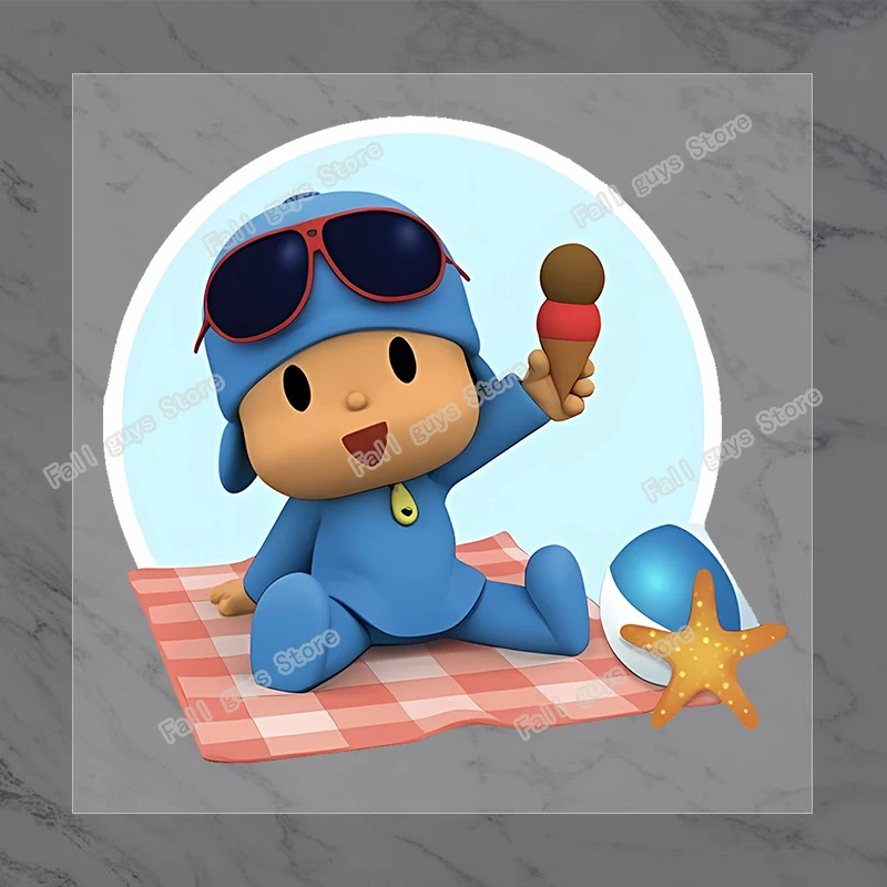 Pocoyo Wärmeübertragungsaufkleber Niedliches Elly Pato Shirt DIY Dekoration Applikation Cartoon Bügelaufkleber Lustiges Geburtstagsgeschenk – Detail 8