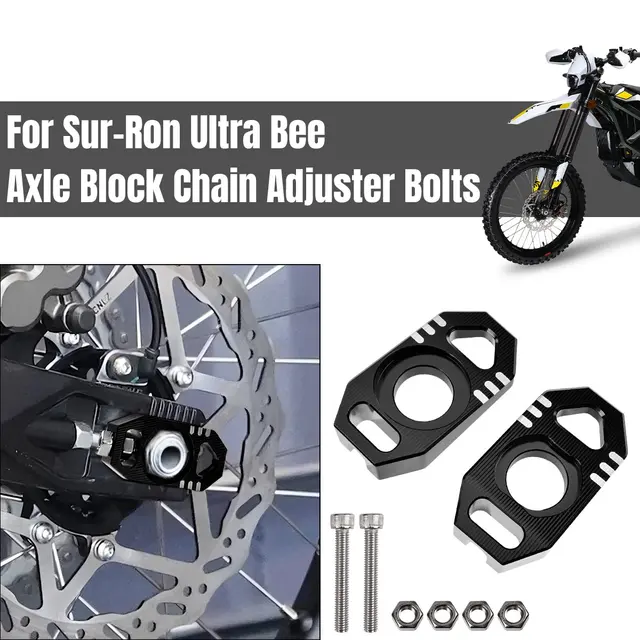 Motocykl Do Sur Ron Ultra Bee 2023+ Blok Tylnego Mostu Śruby Regulatora Łańcucha Akcesoria Do Roweru Elektrycznego Stop Aluminium