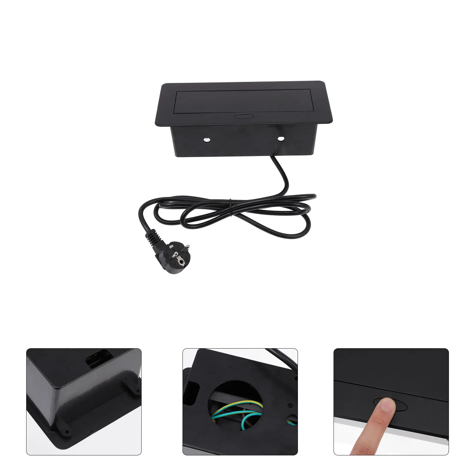 

1pc Desktop Multi-Purpose Power Outlet Retractable Plug Board Abs Charging Socket Durable Hidden Electric Socket For Home Office