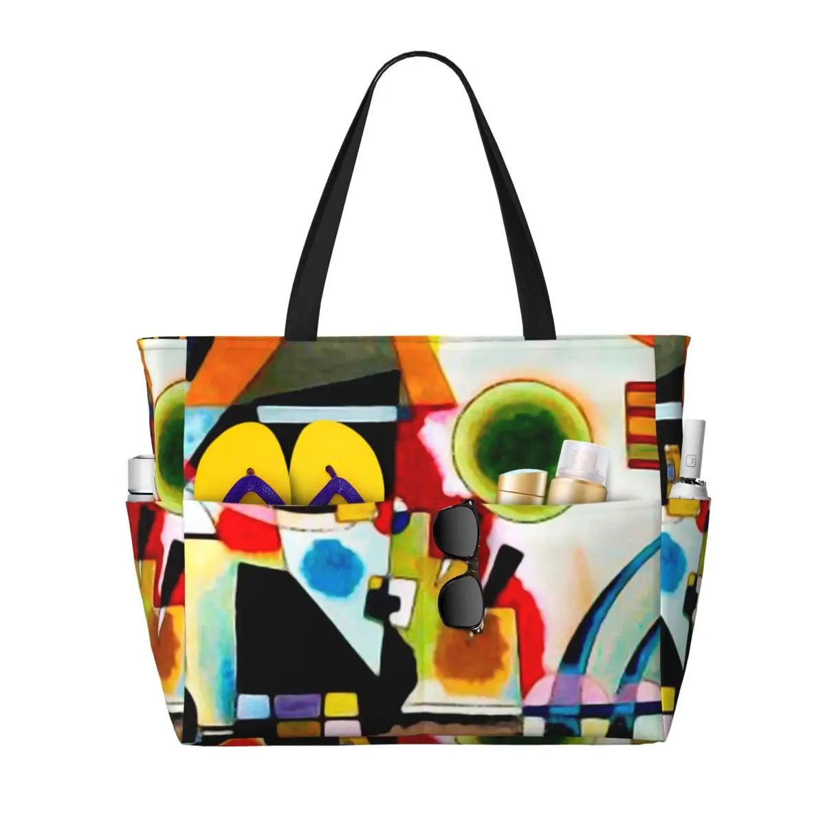 

Kandinsky - Swinging Beach Tote Bag Sport Gym Yoga Duffle Large Tote Bag Women Travel Bag Fitness bag