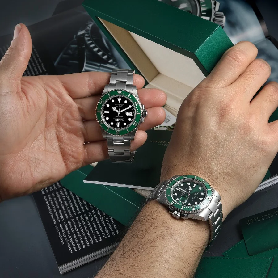 ساعة رجالية من سلسلة الغواصة الفاخرة، ساعة ميكانيكية أوتوماتيكية مقاومة للماء للأعمال العصرية للرجال، تصميم هيكل عظمي، حزام من الفولاذ المقاوم للصدأ، هدية عيد ميلاد وعيد الحب للرجال