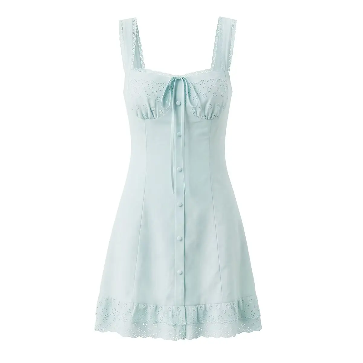 

Женская универсальная юбка H2724 с кружевной отделкой, открытыми плечами, из хлопка и полиэстера, в стиле «фея»