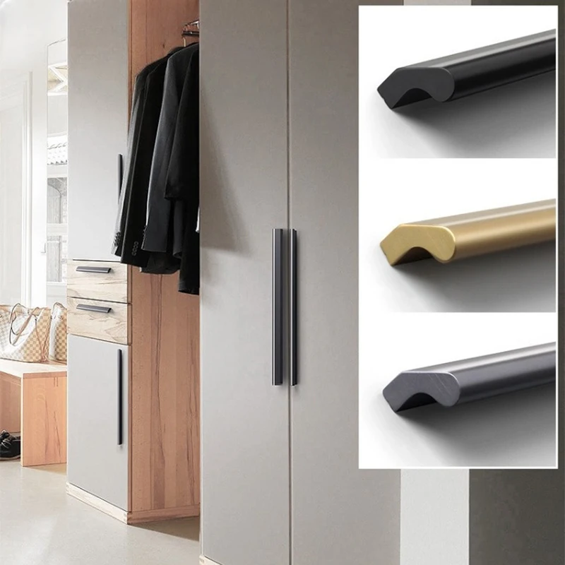 

Modern Minimalist Aluminum Alloy Wardrobe Door Handle, Light Luxury Cabinet Door Handle, Extended Drawer Wardrobe Cabinet Handle