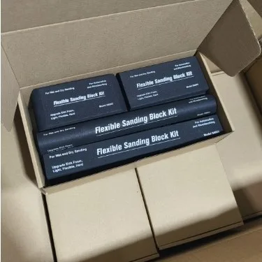 7PCS EVA Sanding Block Set Black Flexible Wet Dry Hand Sandpaper Pad for Woodworking Car Body Polishing Finishing Repair