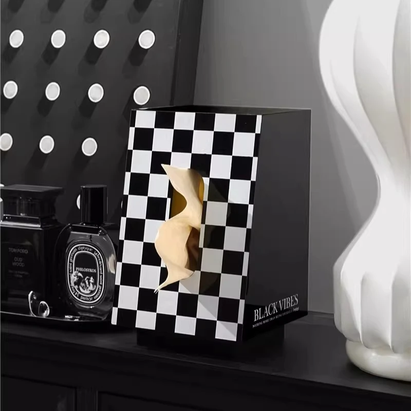 

Nordic Acrylic Tissue Box Multifunctional Storage Organizer Living Room Tissue Decorative Cover Stylish Home Decor Ornaments