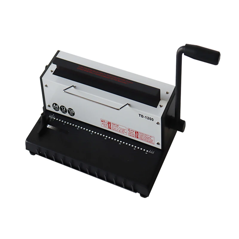 34 فتحة مكتب دليل سلك لفائف آلة تجليد حلزونية 3:1 اللكم ملزمة 120 ورقة قدرة تجليد الورق