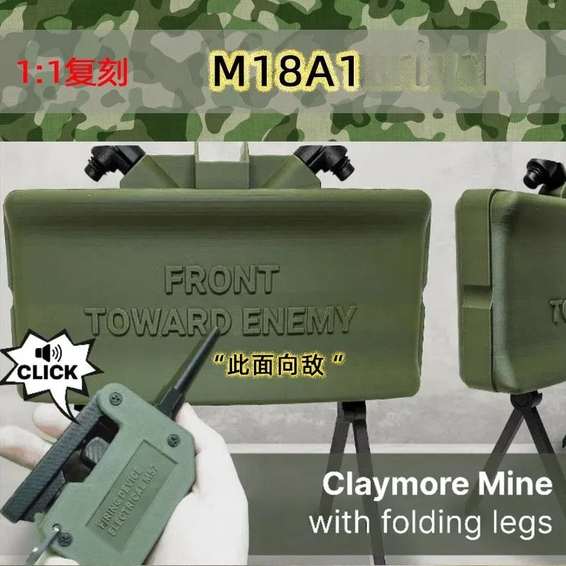 Réplica de Minas de Tierra M18A1 Kramer Impresa en 3D a Escala 1:1, Kit de Modelo, Accesorio Táctico para Cosplay, Adorno de Colección Militar