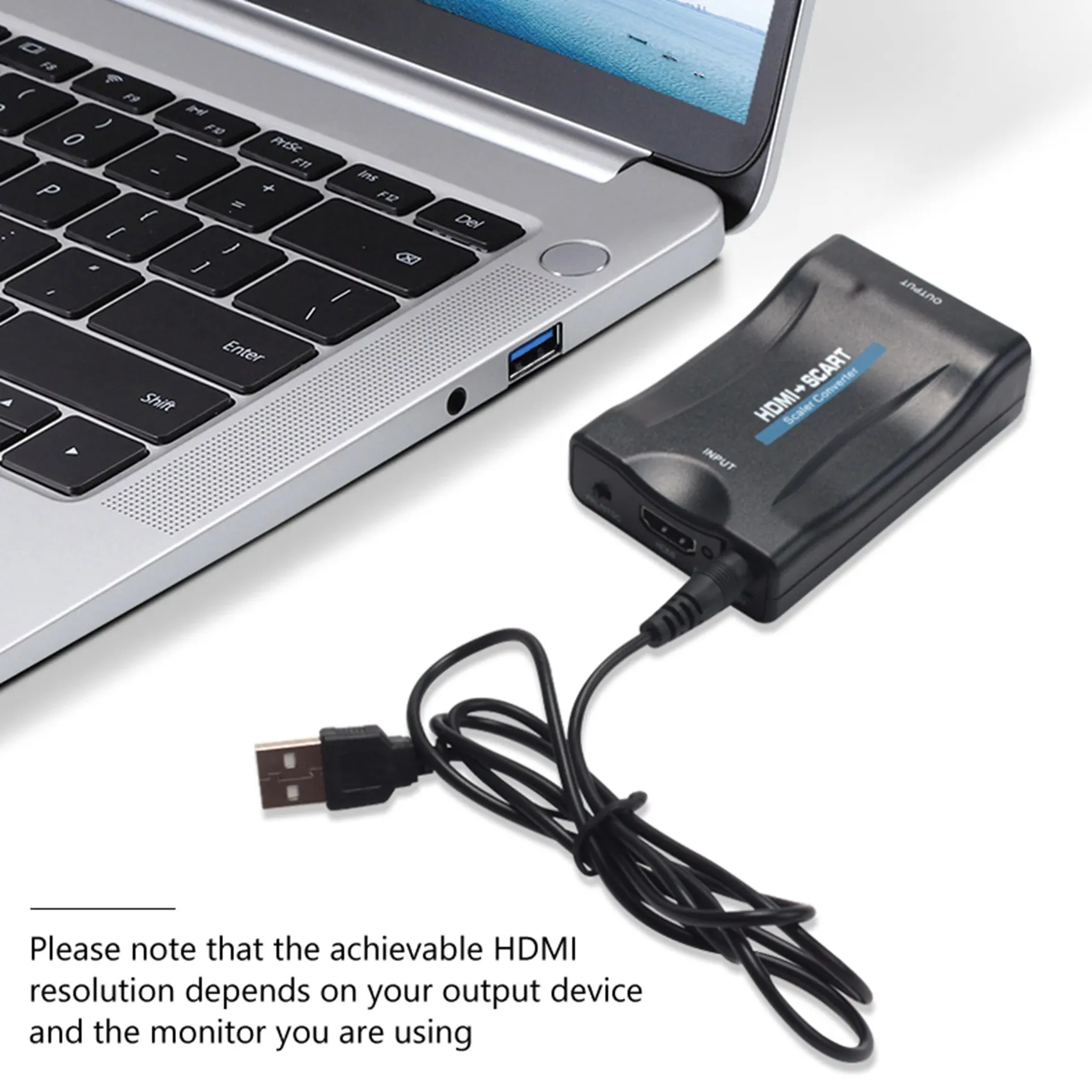 إلى سكارت محول المدخلات سكارت الناتج مركب فيديو HD ستيريو محول الصوت 720P / 1080P ل HDTV DVD NTSC PAL إلى HD