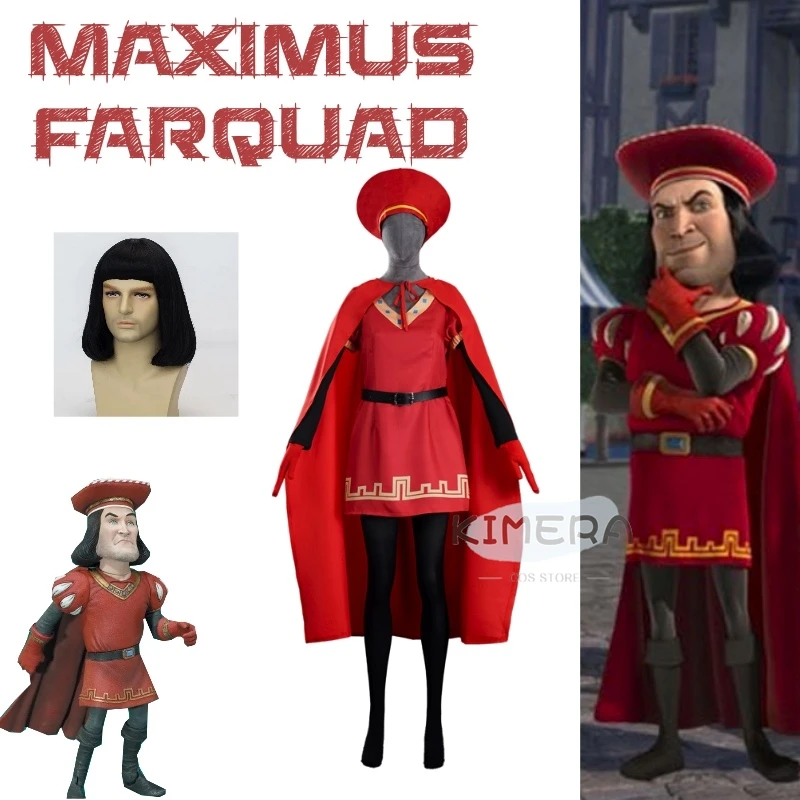 

Shrek Movie Maximus Farquad One Character The King A Noble With Wicked Intentions Ruthless Ruler Cosplay Costume Anime Full Suit