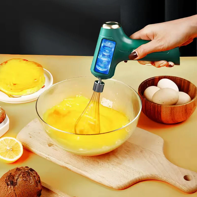 خلاط طعام محمول كهربائي صغير لاسلكي، خافق البيض، خفق المطبخ، خلاط عجين خبز الكريمة الأوتوماتيكي لسهولة الطبخ