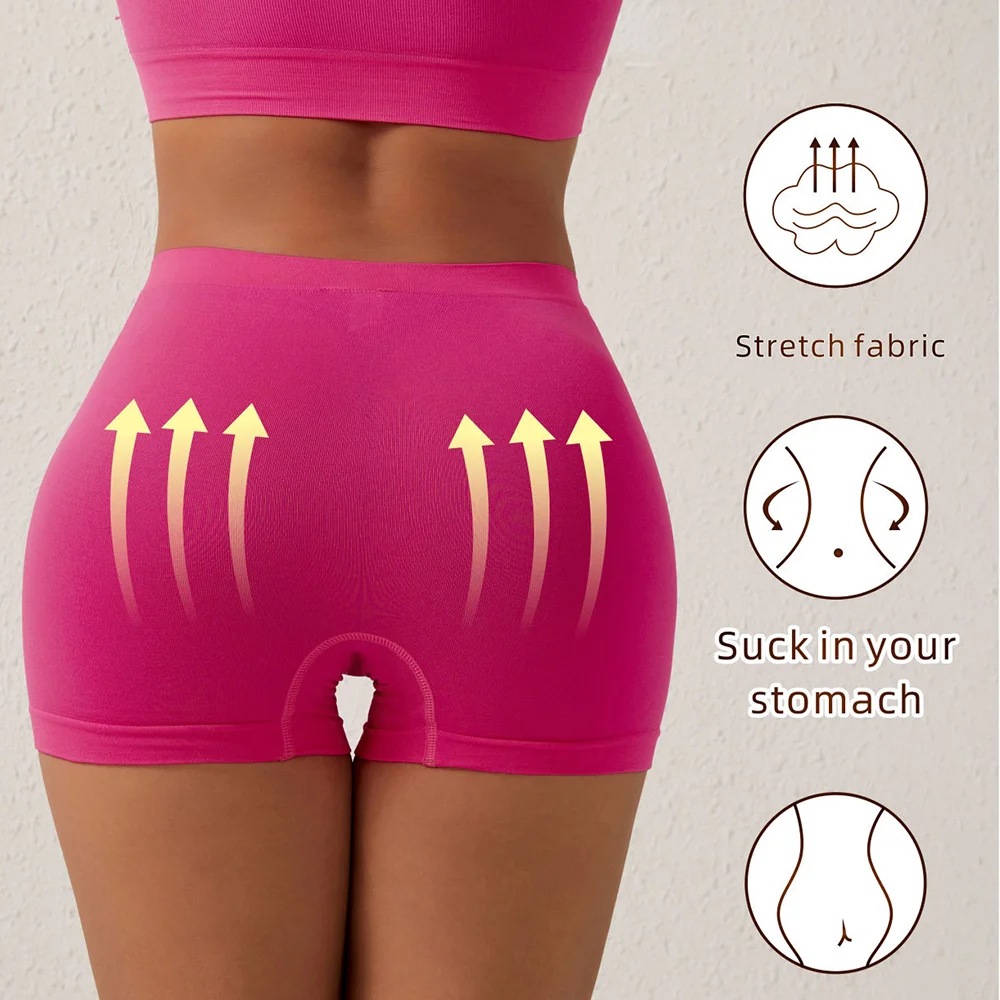 1 個女性のシームレスなパンティー女性のローウエストスポーツパンツ通気性快適な安全パンツレディースソリッドカラーショーツ