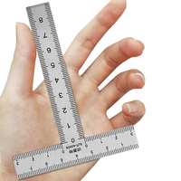 2Pcs T-Shaped Ruler Stainless Steel Mini Right Angle Ruler Measuring Layout Tool Precision Building Framing Gauge