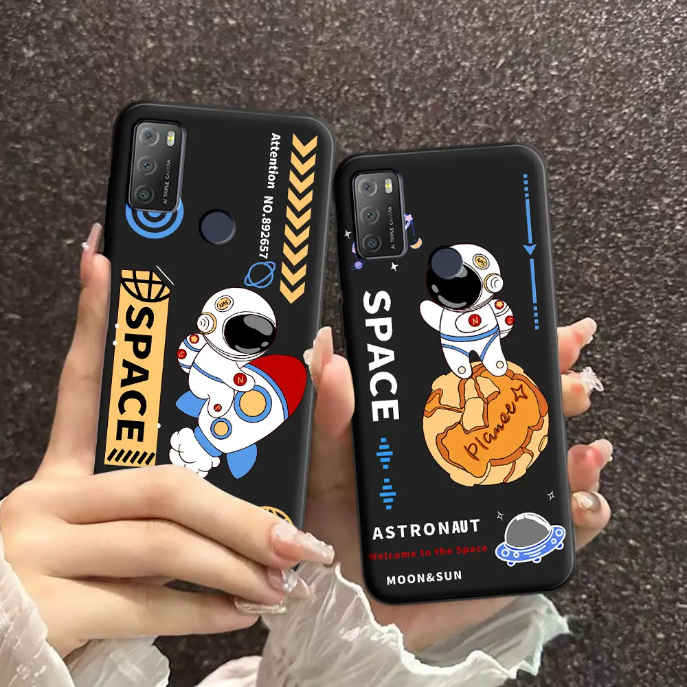 For Alcatel 1S / 3L 2021 Case Cartoon Soft Silicone TPU Astronaut Pattern Phone Case For Alcatel 1S 3L 2021 Cute Back Cover Capa