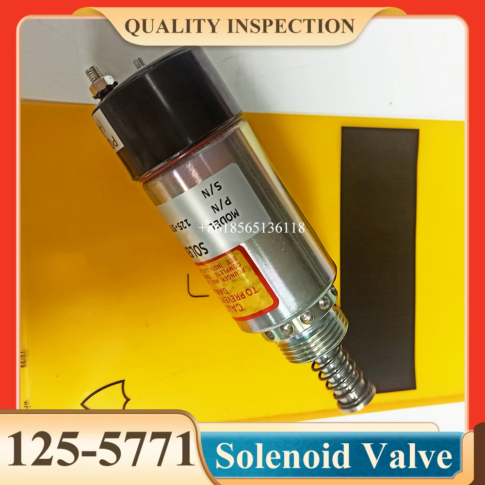 

125-5771 Fuel Shut off Solenoid 1255771 for 3114 3116 3126 Engine Stop Solenoid Valve 12V