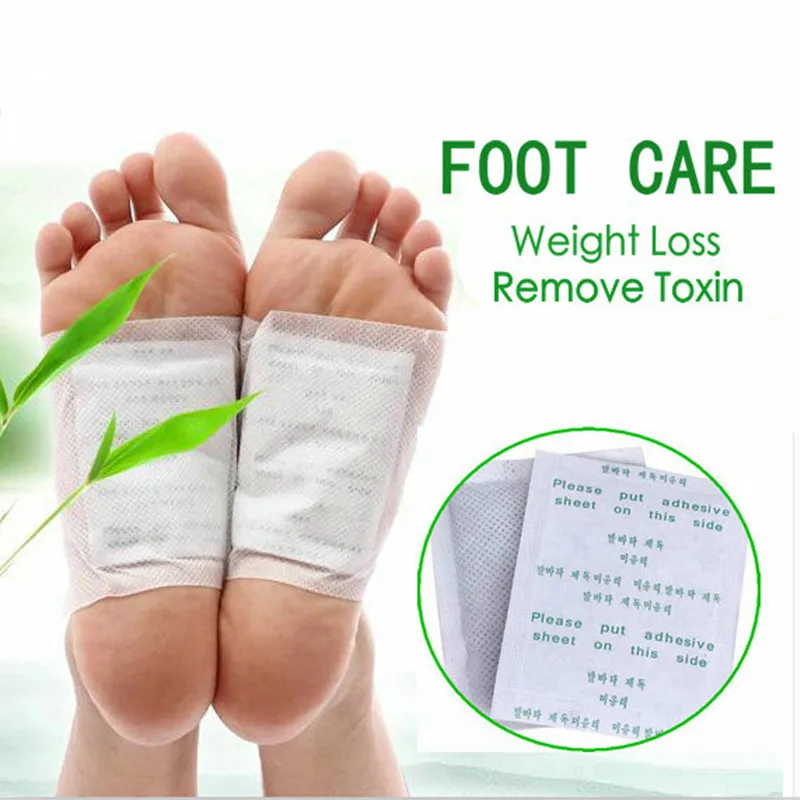 100PCS/Lot Detox Foot Patch Bamboo Pads Patches With Adhersive Foot Care Tool Improve Sleep Slimming Detoxification Foot Sticker