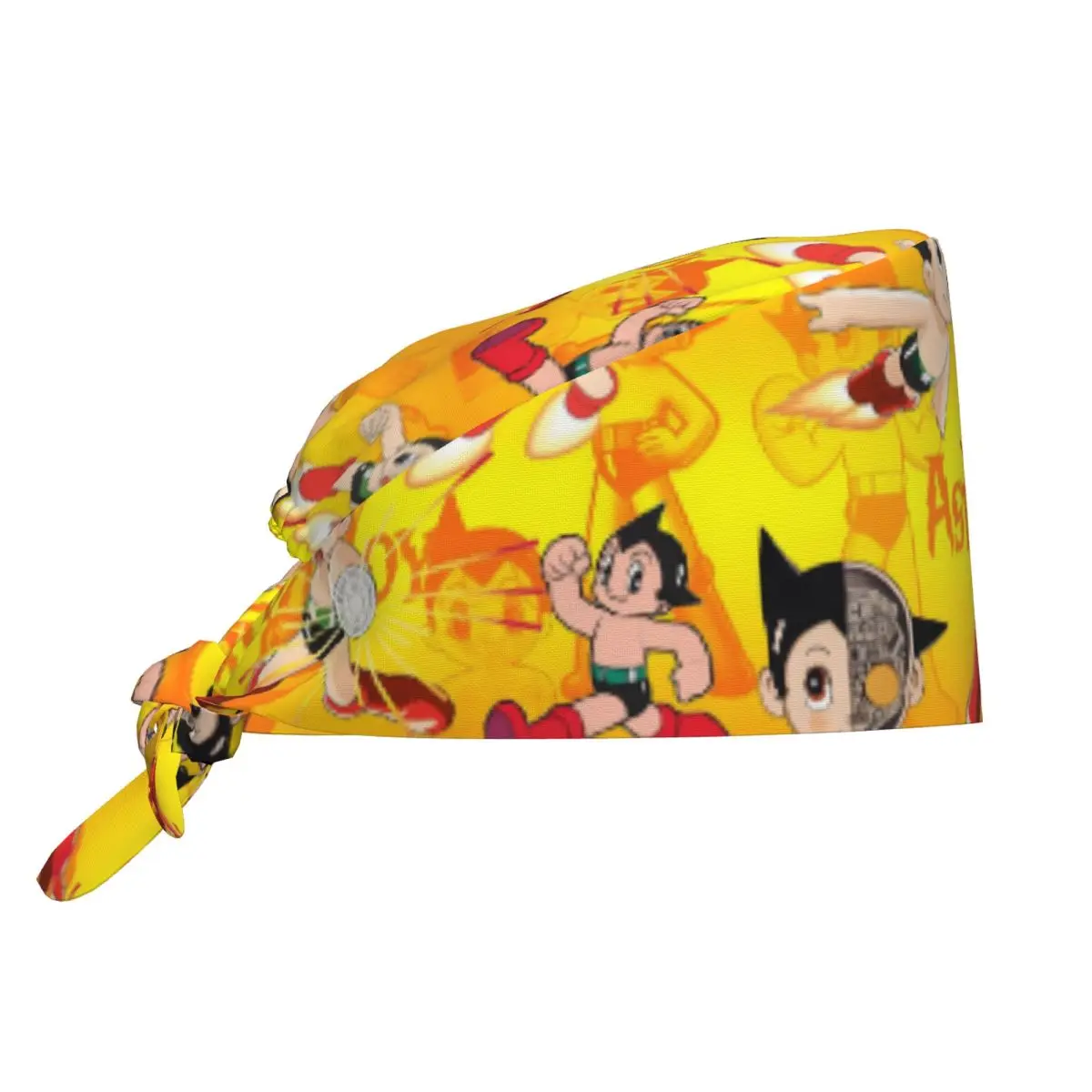 

Custom A-Astroed Boy Comics Nursing Work Cap Surgical Scrub Caps Unisex Hair Hats Robot Work Scrubs Hat for Medical Surgical