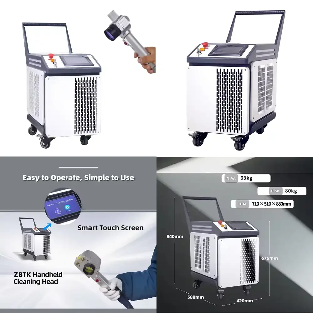

The Three-in-One Handheld Fiber Cleaning and Cutting Machine is suitable for aluminum and steel.