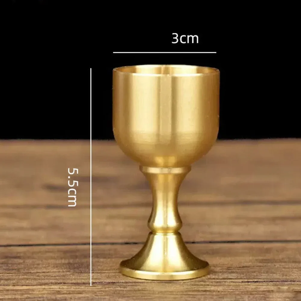 1pcs 50ml 100ml Vintage Brass Mug Red Wine Glass Good Gloss Copper Portable Smooth Edge Water Beer Cup Drinkware For Party Bar