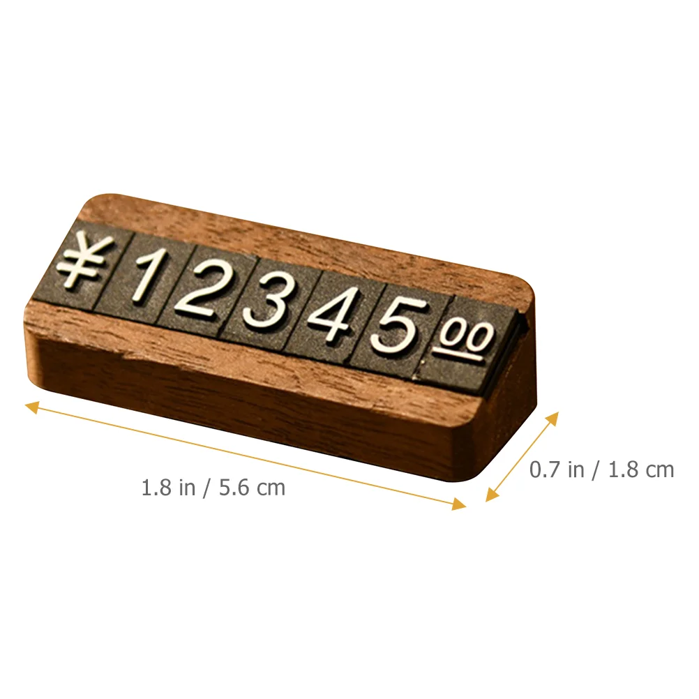 Price Tag Cube Wooden Sale Price Display Shelves Tags For Retail Stores Shopping Mall Watch Jewelries Price Display Stand Frame